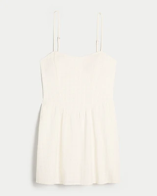 Open-Back Crosshatch Skort Dress