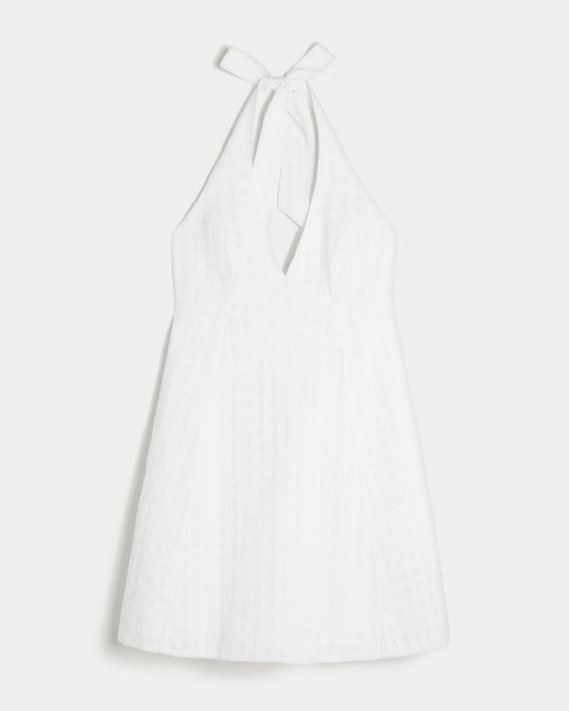 A-Line Halter Mini Dress