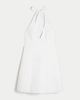 A-Line Halter Mini Dress
