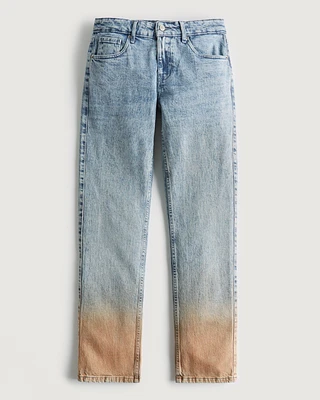 Social Tourist Low-Rise Ombre Straight Jeans