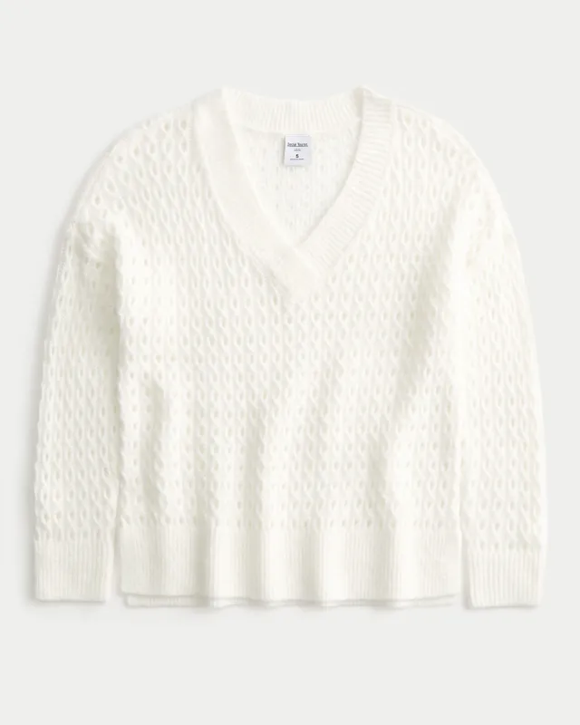 Hollister Womens V-Neck Sweater 