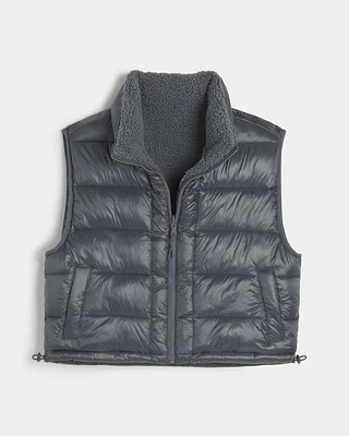 Gilly Hicks Sherpa-Lined Reversible Vest