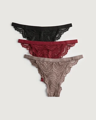 Gilly Hicks Lace String Cheeky 3-Pack