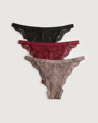Gilly Hicks Lace String Cheeky 3-Pack