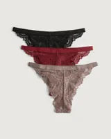 Gilly Hicks Lace String Cheeky 3-Pack