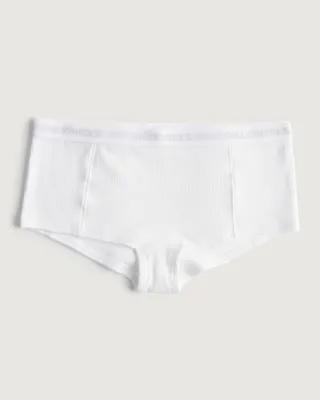 Gilly Hicks Ribbed Cotton Blend Boyshort Underwear