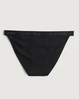 Gilly Hicks Ribbed Cotton Blend Bikini Underwear