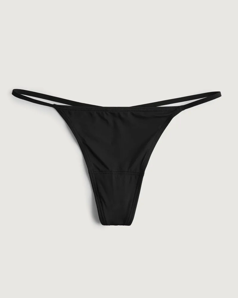 Gilly Hicks 3-pack no-show thongs in black