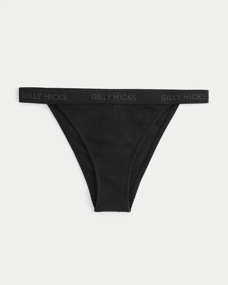 Hollister Gilly Hicks Ribbed Cotton Blend Cheeky Underwear