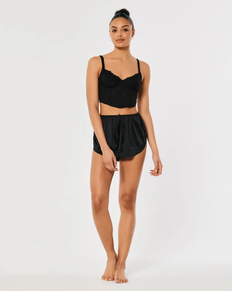 Hollister Gilly Hicks Ruched Satin Bustier