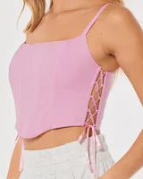 Hollister Gilly Hicks Woven Lace-Up Corset