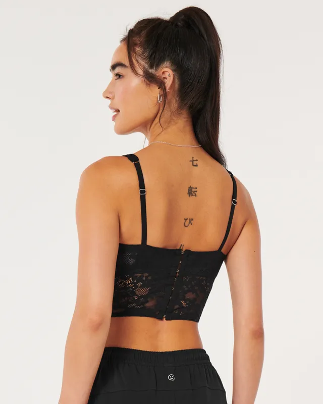 Hollister Gilly Hicks Woven Lace-Up Corset