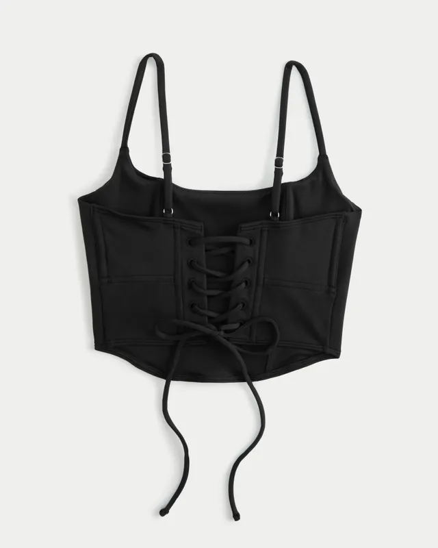 Hollister Gilly Hicks Woven Lace-Up Corset