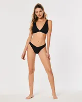 Gilly Hicks High-Leg Pique Cheeky Bikini Bottom