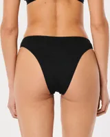 Gilly Hicks High-Leg Pique Cheeky Bikini Bottom