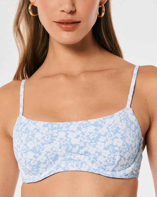 GILLY HICKS HOLLISTER Bralet Small Navy Floral Strapless Bandeau