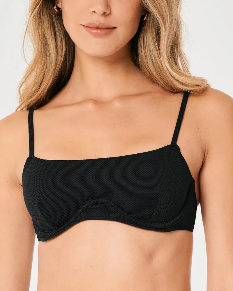 Gilly Hicks lace scoop bra in black
