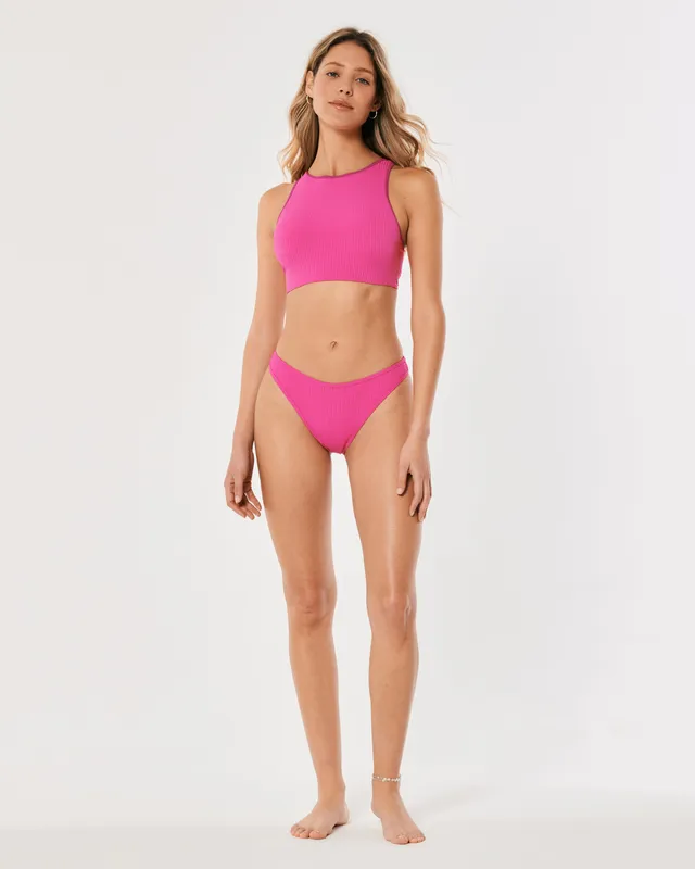 Hollister Gilly Hicks Ribbed High-Neck Bikini Top