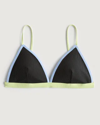 Gilly Hicks Ribbed Triangle Bikini Top