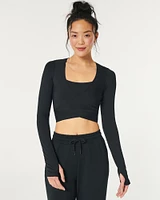 Gilly Hicks Active Recharge Ribbed Wrap Top