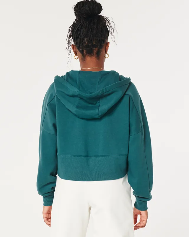 Hollister Gilly Hicks Active Crop Cooldown Hoodie