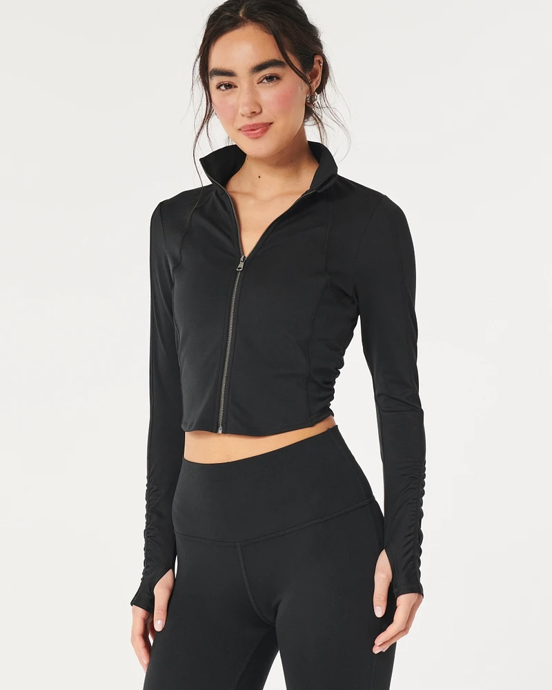 Gilly Hicks Active Recharge Crop Zip-Up Jacket