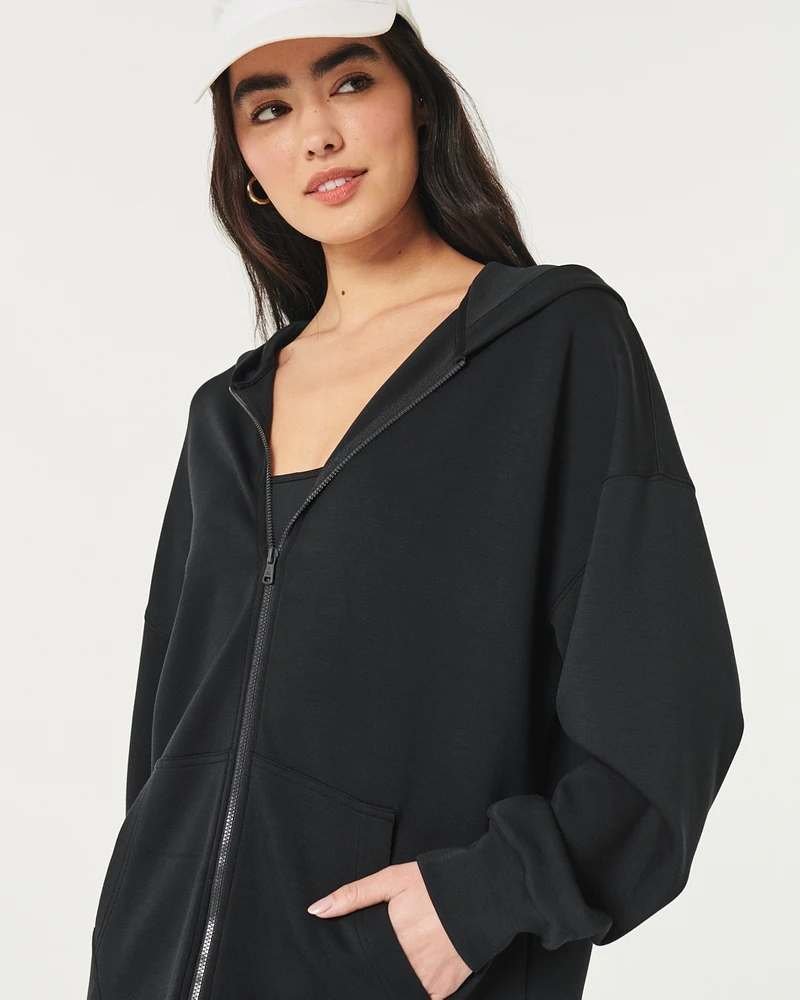 Gilly Hicks Active Cooldown Oversized Zip-Up Hoodie