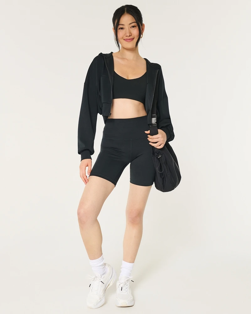 Gilly Hicks Active Cooldown Crop Zip-Up Hoodie