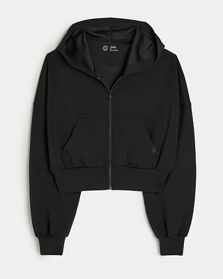 Gilly Hicks Active Cooldown Crop Zip-Up Hoodie