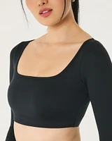 Gilly Hicks Active Recharge Ultra-Crop Long-Sleeve Top