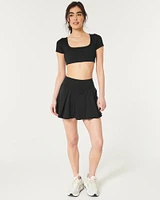 Gilly Hicks Active Recharge Crop Square-Neck Top
