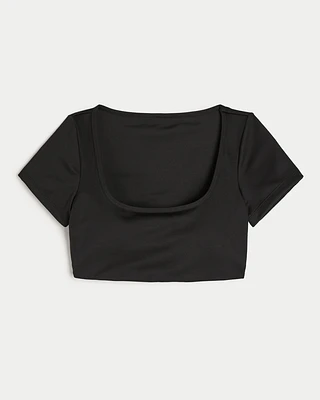 Gilly Hicks Active Recharge Crop Square-Neck Top