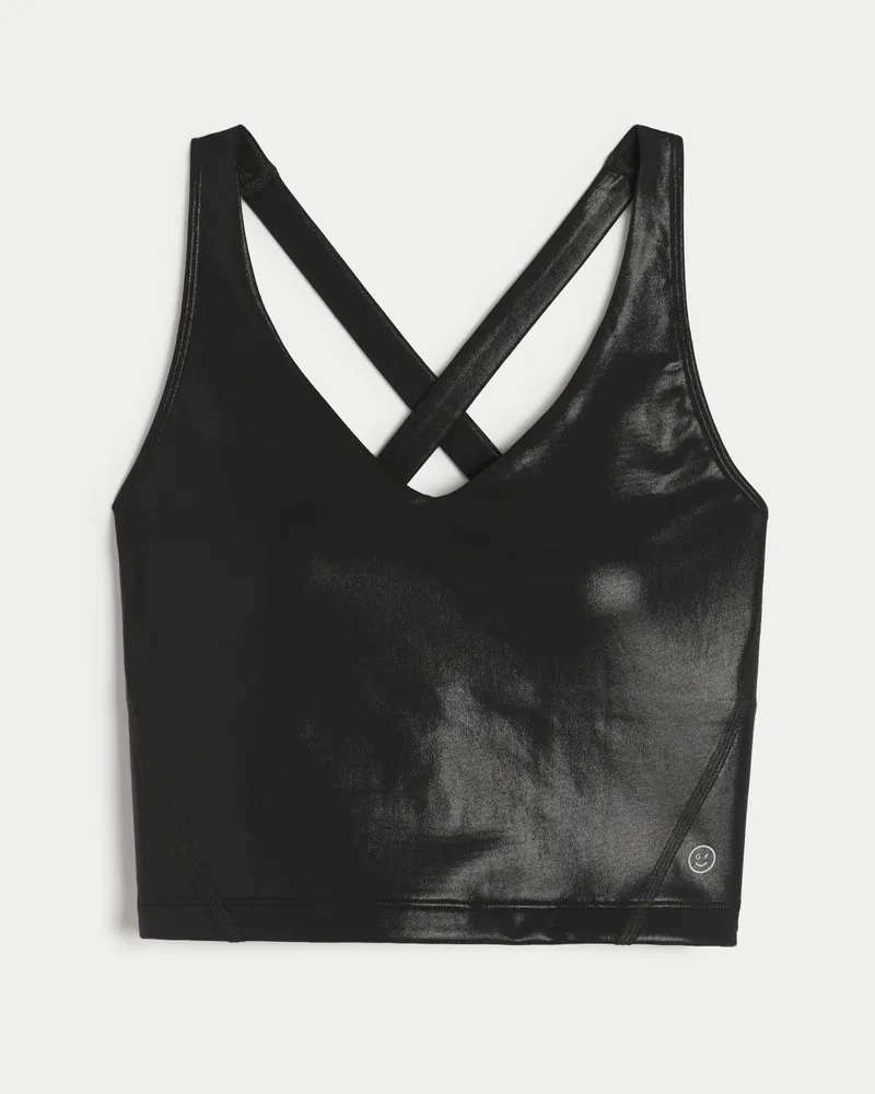 Hollister cropped cami top in black