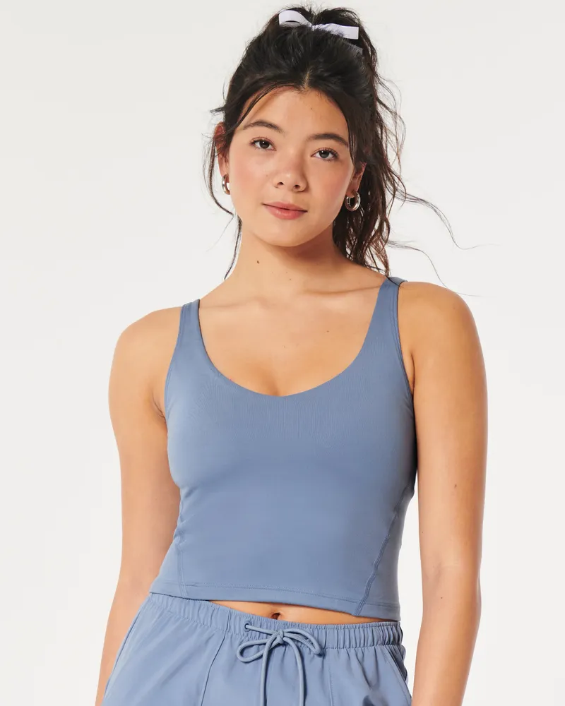 Hollister Gilly Hicks Active Recharge Waist-Length Plunge Tank