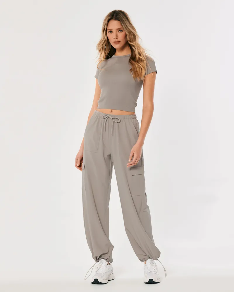 Gilly Hicks Active Mid-Rise Parachute Pants