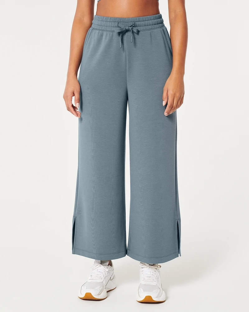 Gilly Hicks Active Cooldown Crop Wide-Leg Pants