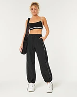 Gilly Hicks Active Tipped Crinkle Parachute Pants