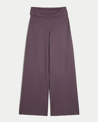 Gilly Hicks Active Recharge Wide-Leg Foldover Waist Pants