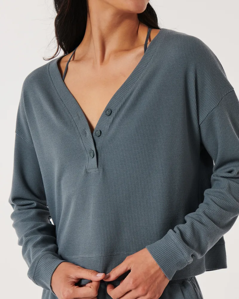 Gilly Hicks Cozy Waffle Henley