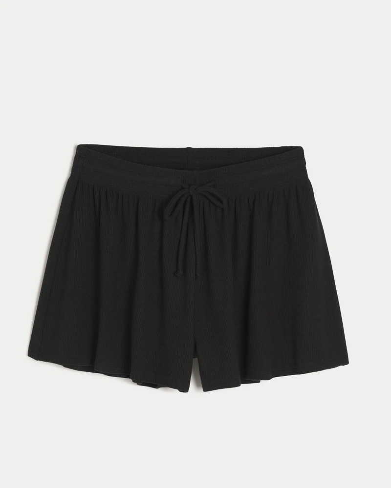 Gilly Hicks Jersey Ribbed Flutter Shorts
