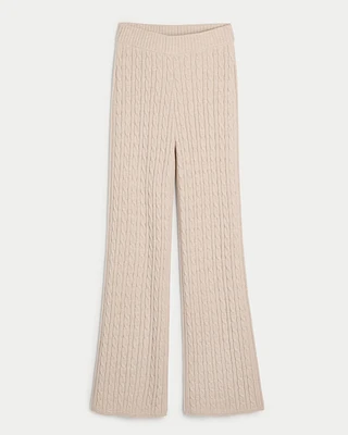 Gilly Hicks Cable-Knit Straight Pants