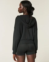 Gilly Hicks Cozy Waffle Wrap Hoodie