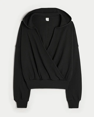 Gilly Hicks Cozy Waffle Wrap Hoodie