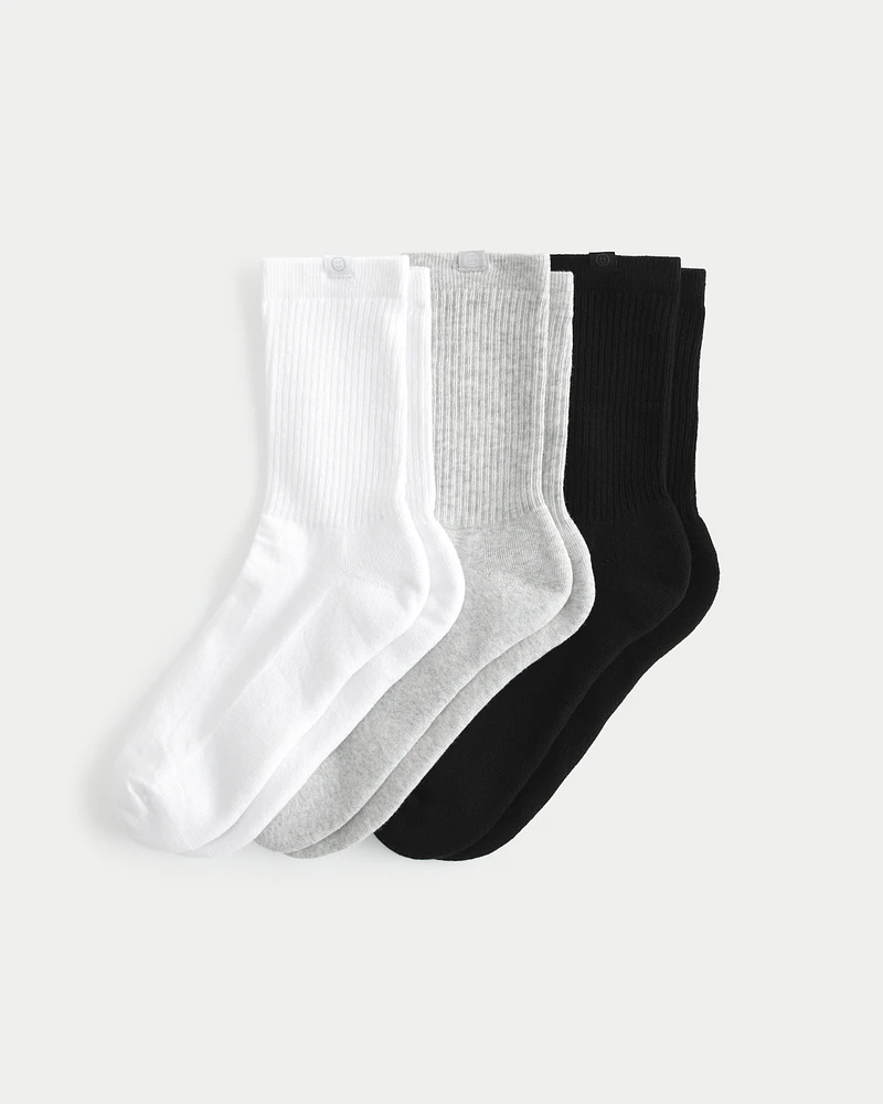 Gilly Hicks Ribbed Crew Socks 3-Pack