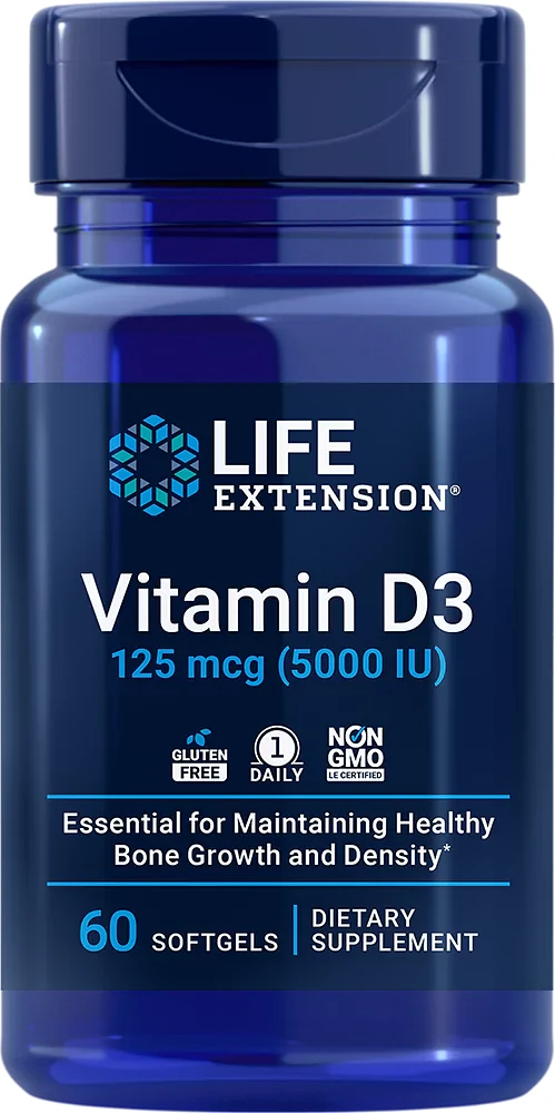 Vitamin D3 125mcg (5000 IU) 60ct