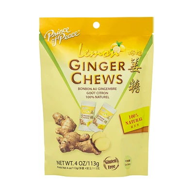 Ginger Chews Lemon 4 Oz