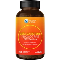 Beta Carotene 7500MCG RAE Rapid Release Softgels