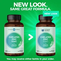 Chelated Zinc 50 mg.
