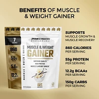 Muscle & Weight Gainer Vanilla, Muscle Building, 3.6 lbs