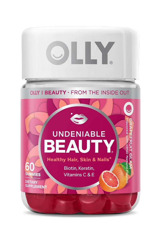 OLLY Undeniable Beauty Multivitamin Gummies - Grapefruit Glam - 60ct